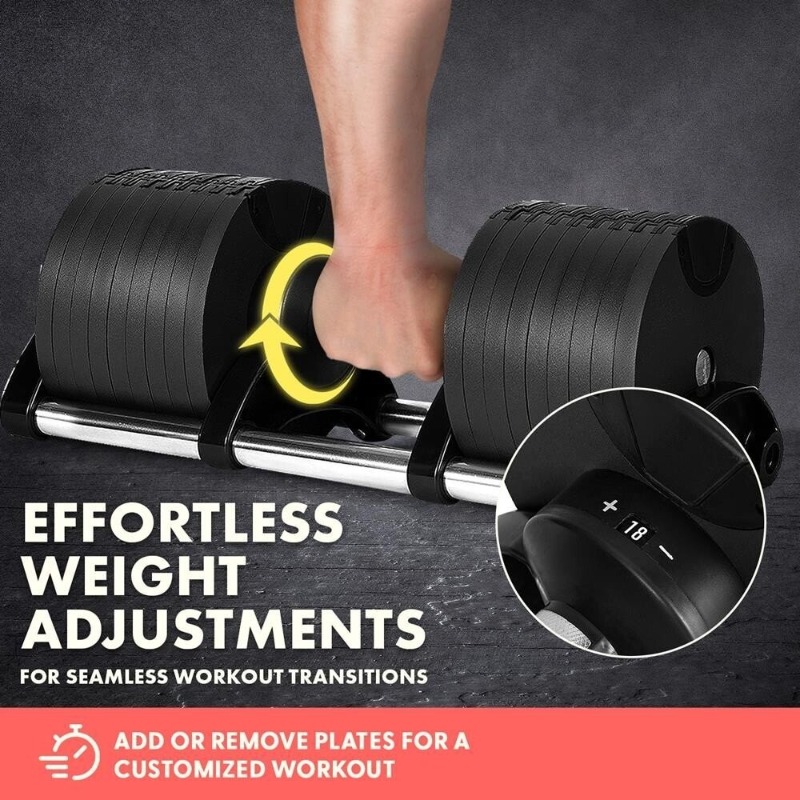 Adjustable Dumbbell Pair 40Kg - Großes Fitness-Equipment 70 Pfund Verstellbares Kurzhantel-Set