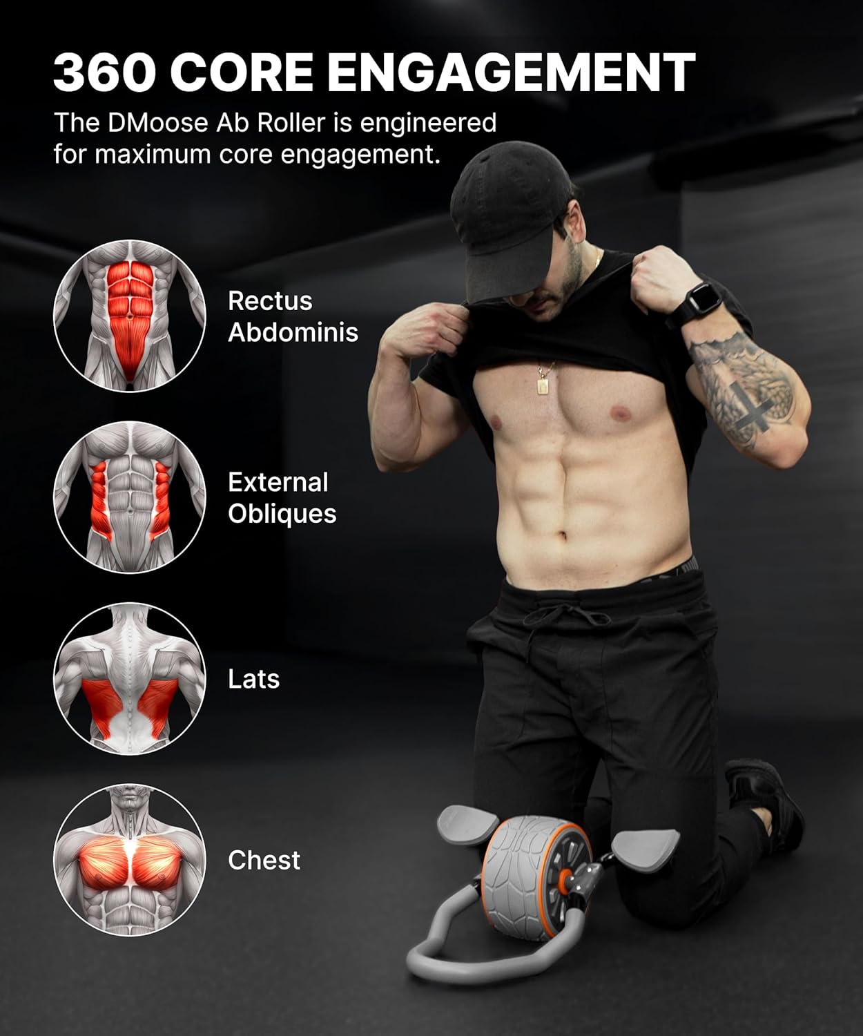 DMoose Fitness Ab Roller Wheel – Ab Roller Wheel With Elbow Support Bewertung und Preis