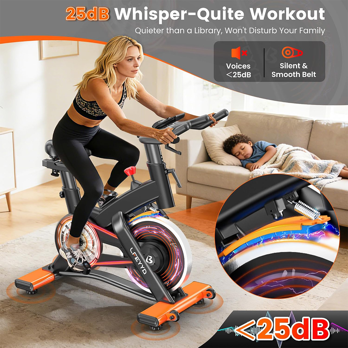 Pooboo Heimtrainer, 400LB Magn – Exercise Bike Magnetic Resistance Bewertung und Preis