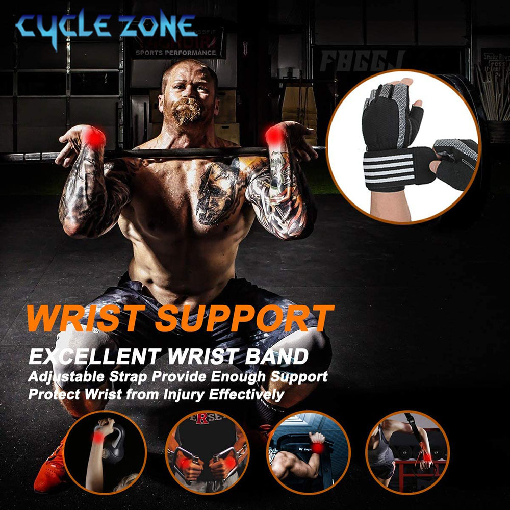 1 Paar Halbfinger-Fitnesshands – Wrist Wraps Weightlifting Support Bewertung und Preis